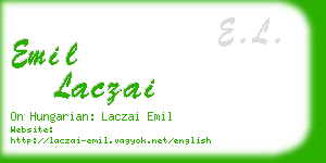 emil laczai business card
